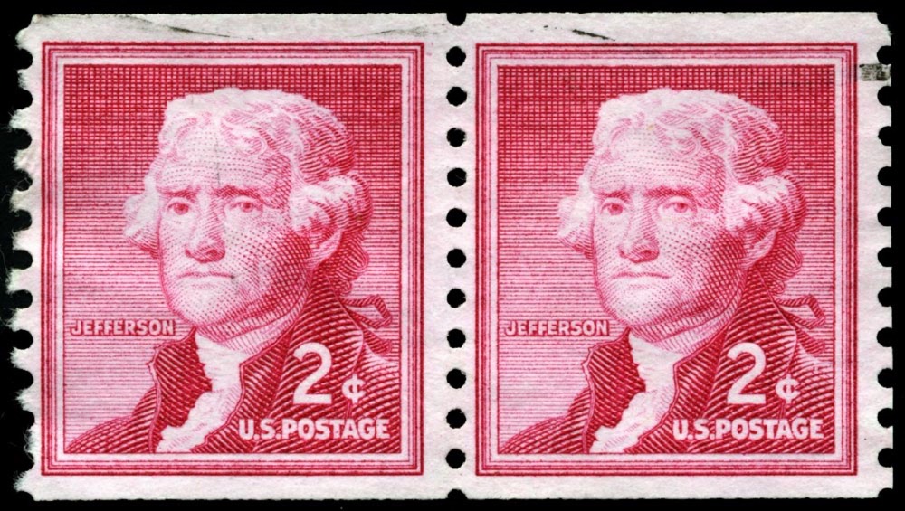 2c Thomas Jefferson Briefmarke (1954) bestimmen