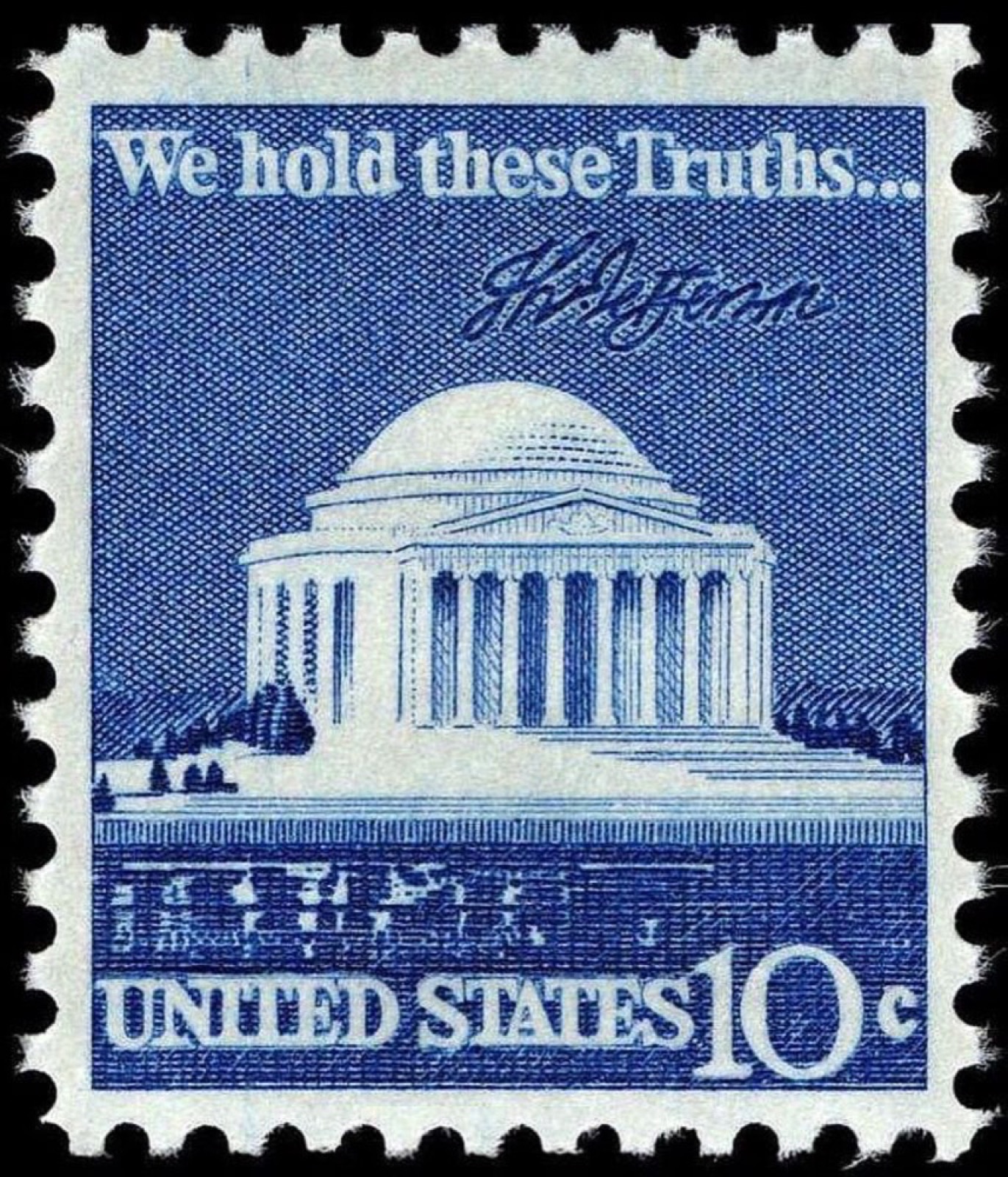 10c Jefferson Memorial Briefmarke (1973) bestimmen